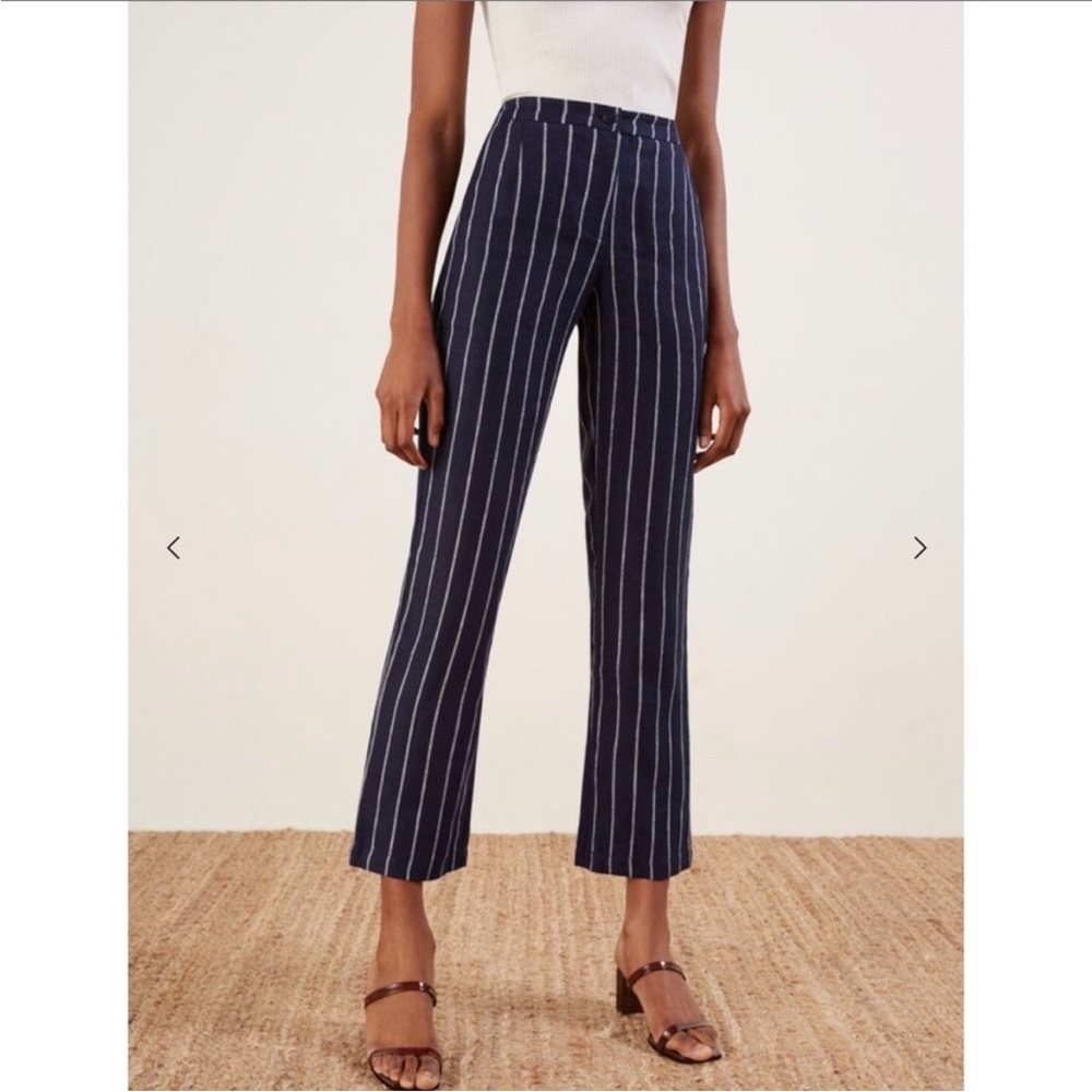Reformation Verano Striped Linen Pants